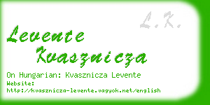 levente kvasznicza business card